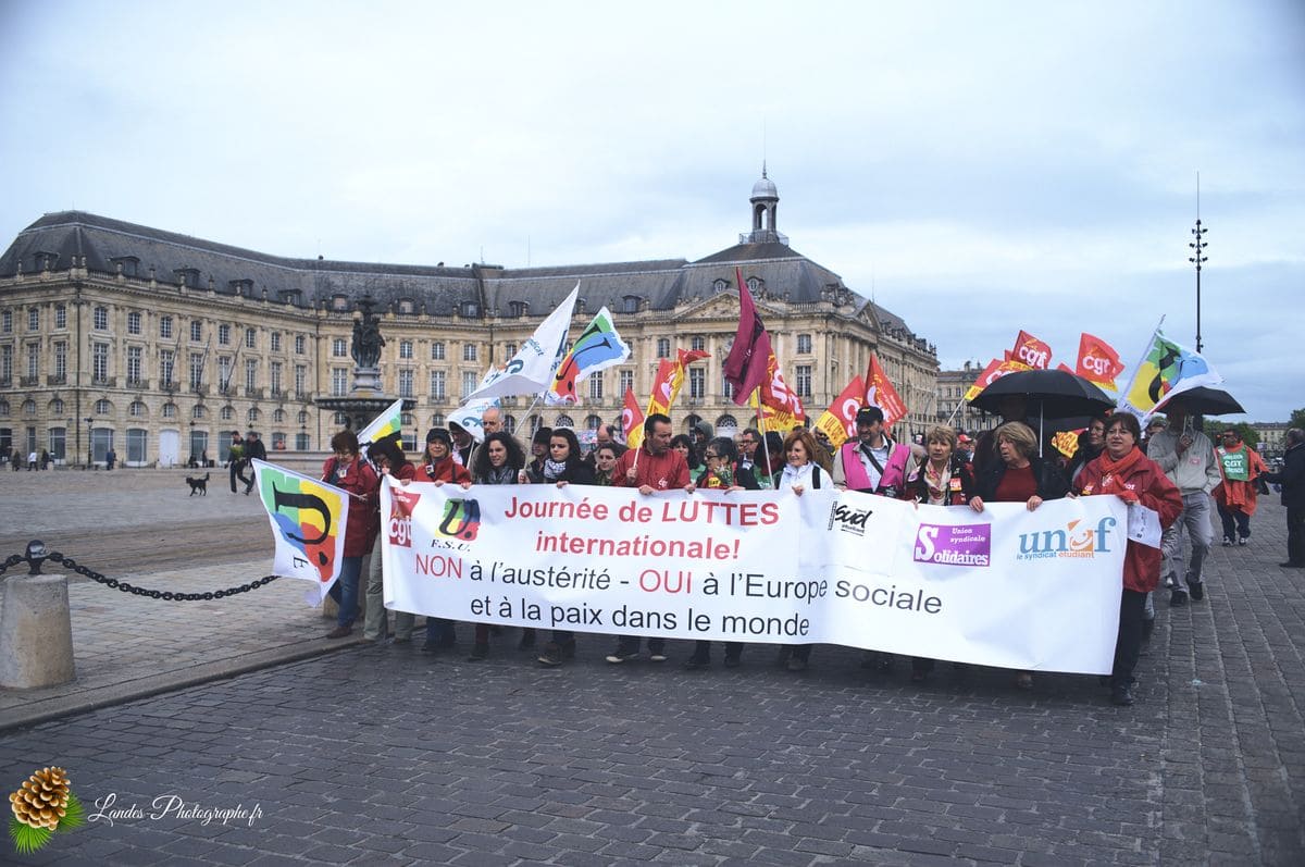📰 Reportage pour Corbis-Images : Couverture de la Manifestation du 1er Mai 2013 à Bordeaux Manifestation du 1er Mai 2013 à Bordeaux