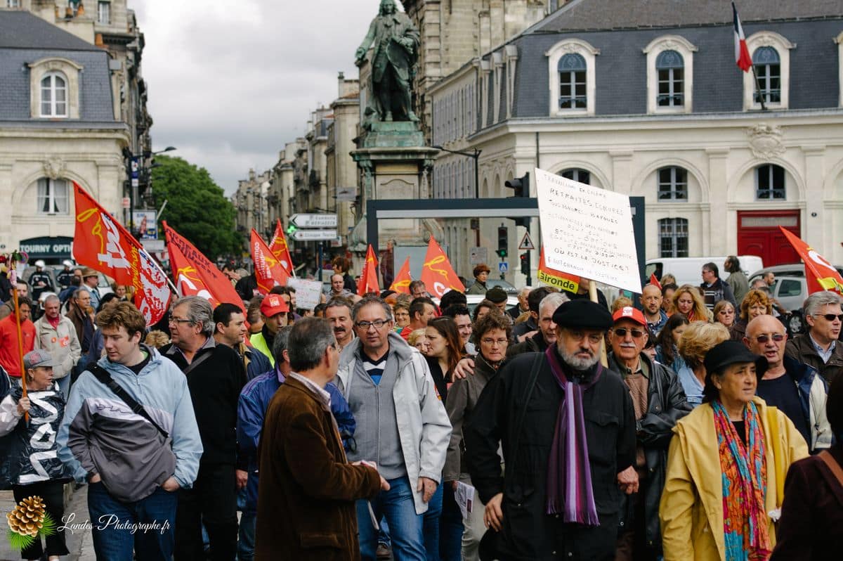 📰 Photojournalisme : Couverture de la Manifestation du 1er Mai à Bordeaux Manifestation du 1er Mai 2009