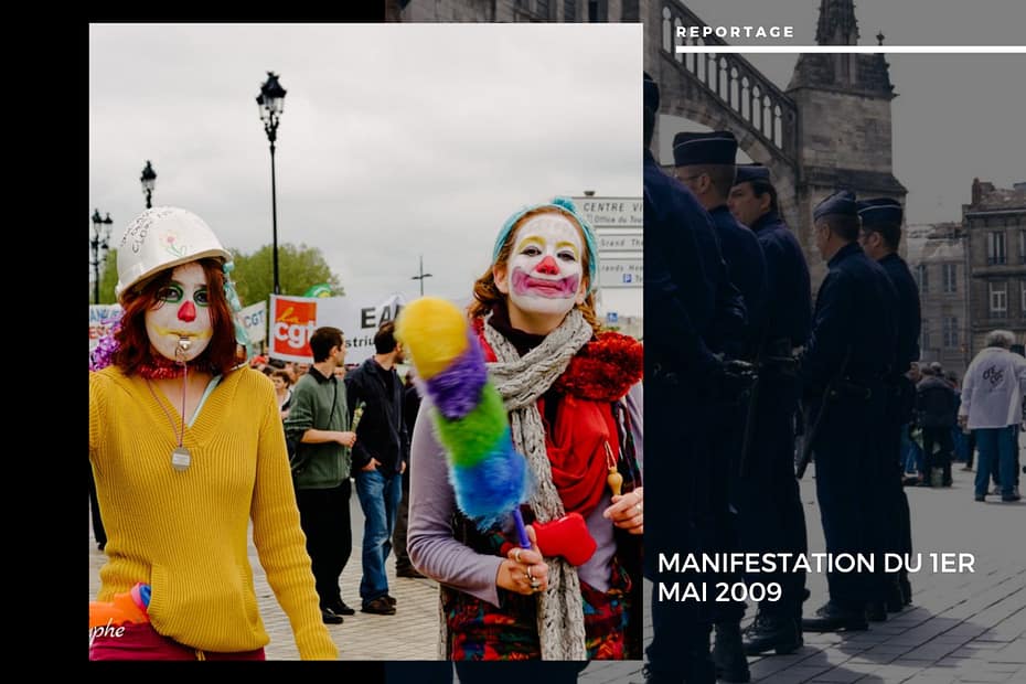 📰 Photojournalisme : Couverture de la Manifestation du 1er Mai à Bordeaux Manifestation du 1er Mai 2009