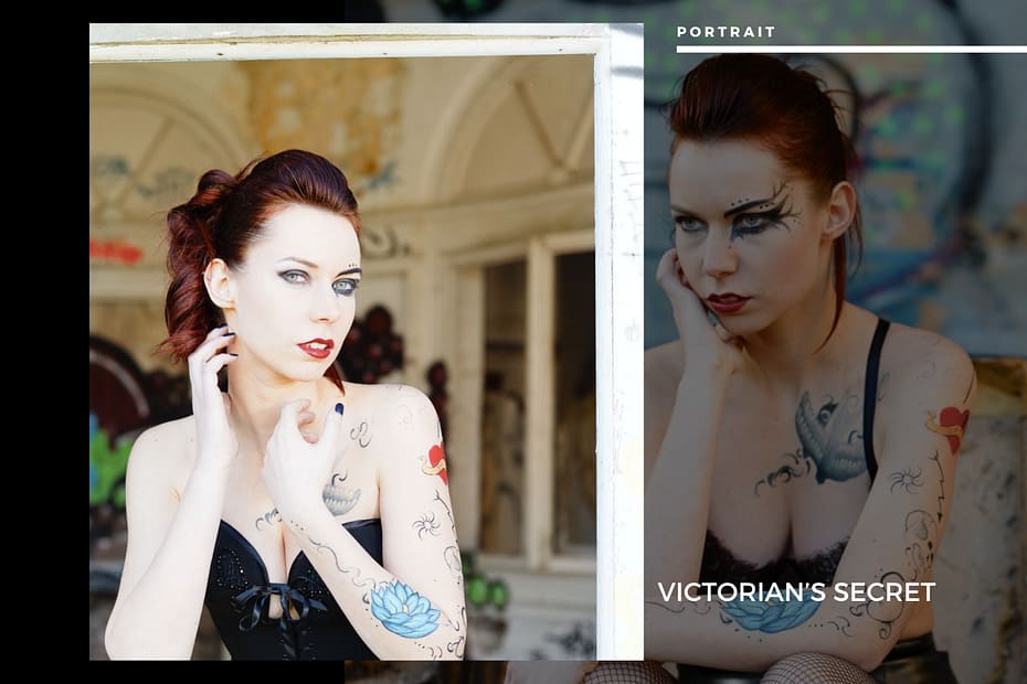 🎸 Contraste Rock et Élégance : Séance Portrait d'Agnès dans la friche « Bel Sito » à Floirac Victorian’s secret