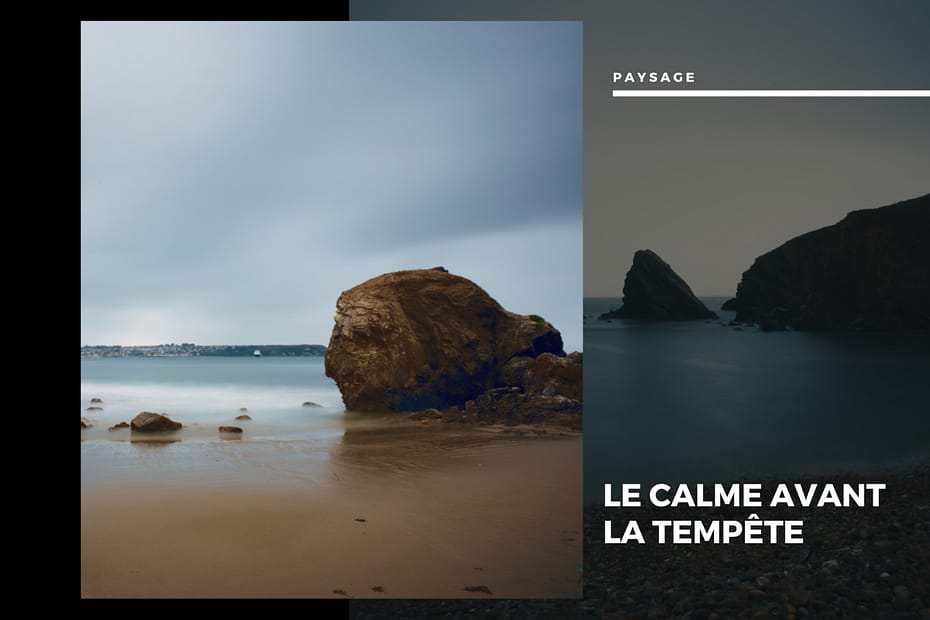 ⏳ Le Calme avant la Tempête à Trez Rouz Le calme avant la tempête depuis la plage de Trez Rouz à Camaret-sur-Mer