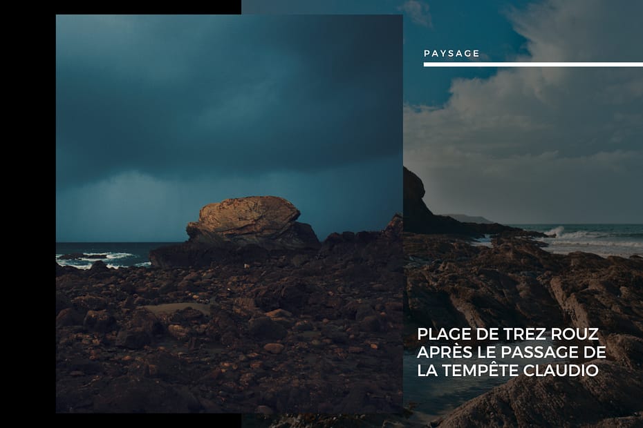 🌪️ Plage de Trez Rouz après la Tempête Claudio Plage de Trez Rouz après le passage de la tempête Claudio