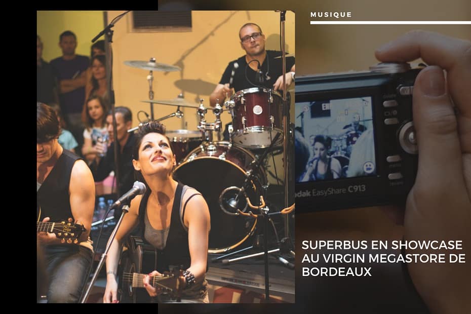 ✨ Superbus en Acoustique : L'Événement Show Case au Virgin Megastore de Bordeaux Superbus en showcase au Virgin Megastore de Bordeaux